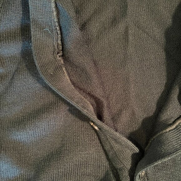 vintage Dennis Mens YL Green Acrylic Button-Up Cardigan Sweater - Picture 12 of 12